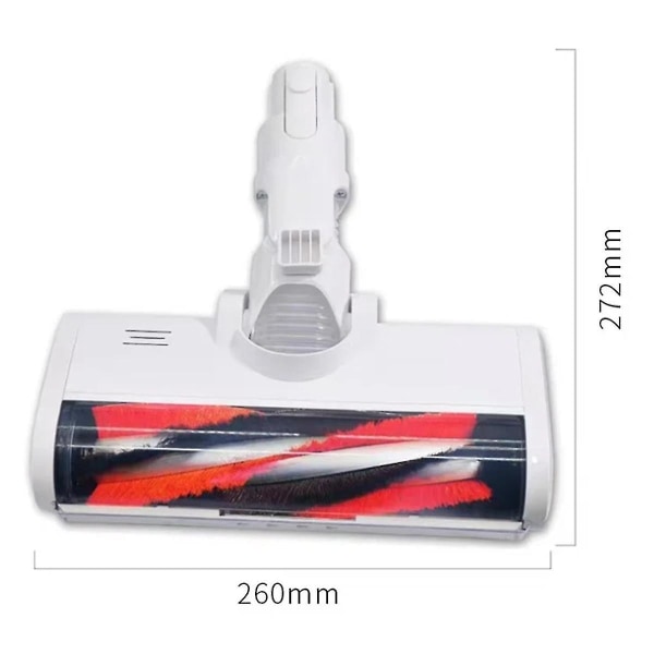 Elektrisk børstehode for Xiaomi K10/G10 Xiaomi 1C Dreame V8/V9B/V9P/V11/G9 Teppebørste Støvsuger Deler White