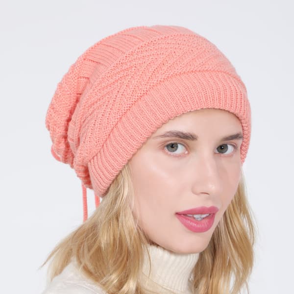 #Stickad mössa med pompom hjort fläta vintermössa fläta hål stickad mössa#