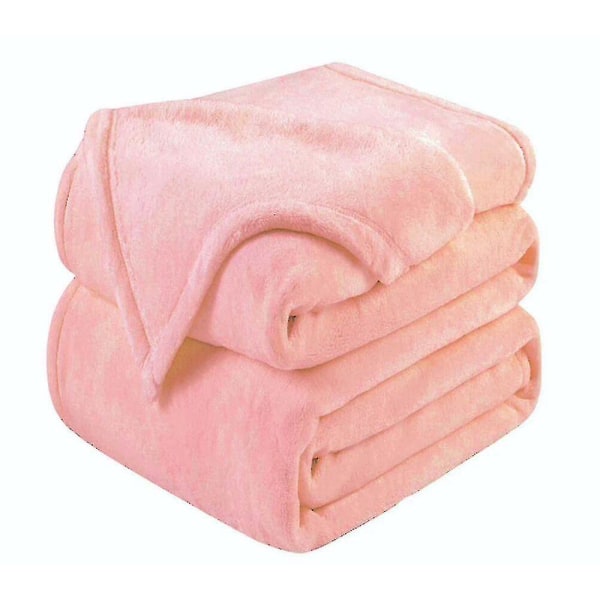 Pehmeä ja mukava suuri tekoturkistilkkupeitto sohvalle ja sänkyyn, parivuode ja king-size Blush Pink Single (100 cm x 150 cm)