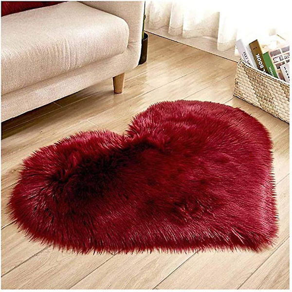 Område Teppe Ultra Myke Fluffy Tepper Sklisikre Tepper Luksuriøse Tepper Moderne Hjemmeinnredning for Soverom Wine Red