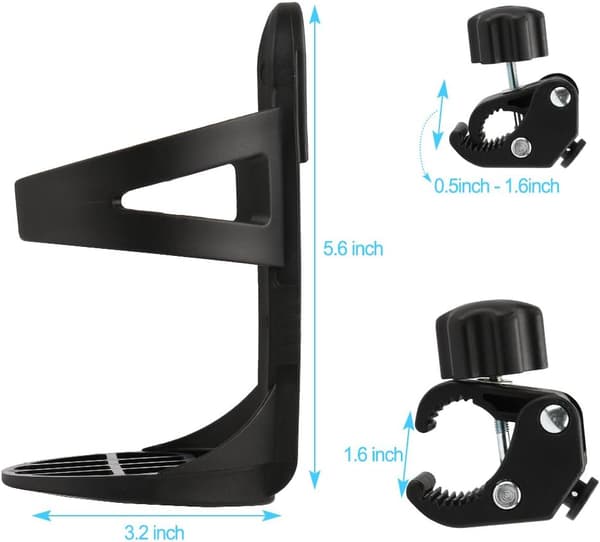 2-pakning barnevognkoppholder, universell koppholder med stor kaliber