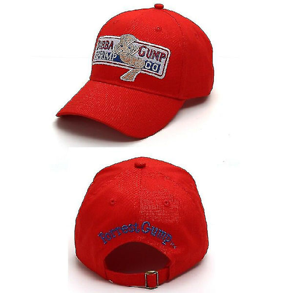 1994 Bubba Gump Shrimp Co. Snapback -lippis Forrest Gump -asu Cosplay Kirjailtu Snapback -lippis Unisex Säädettävä Kesälippis 1 kpl Baseball Cap Red
