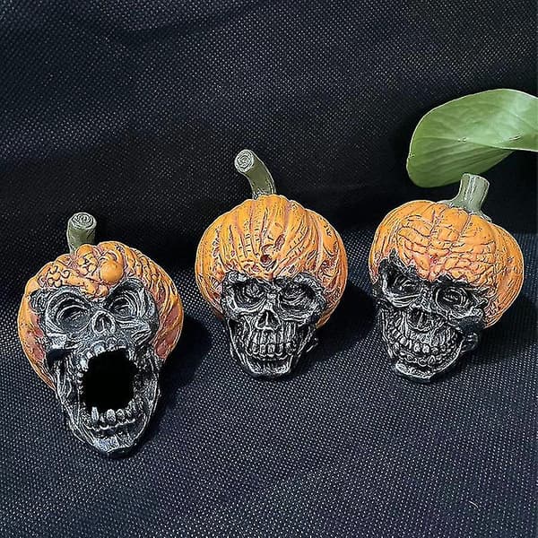 Halloween-dekor i form av pumpa-skalle