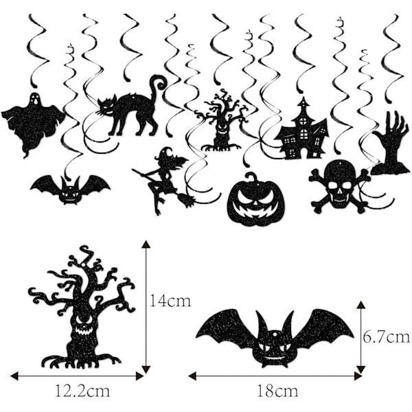 Spøkelsesaktige Halloween-spiraler: Spøkelser, katter og hekser