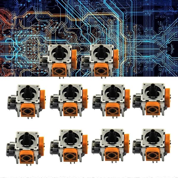 10 STK 3D Analog Joystick Stick Modul Vippe for Spillkontroller Joystick Reparasjonsdeler