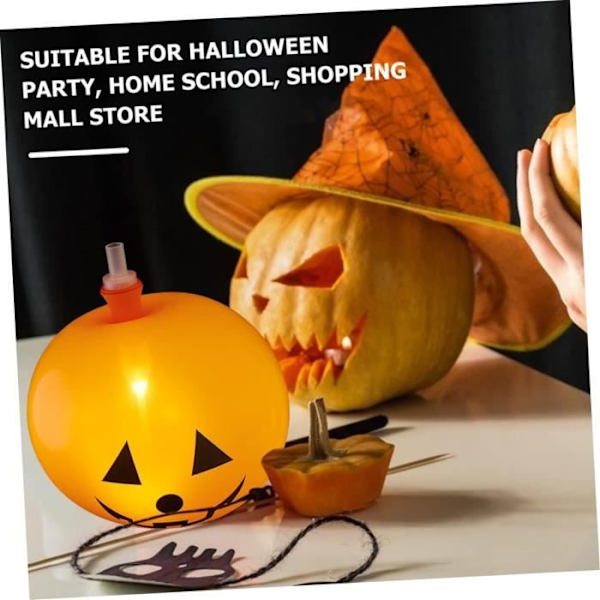 10 stycken pumpaballonglykta Halloweendekor Orange ballonger Latexballonger Halloweenballonger Halloweendekorationer Lum[u4643]