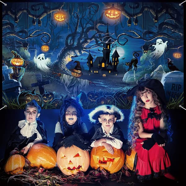 Halloween-valokuvaustausta (185 x 110 cm)