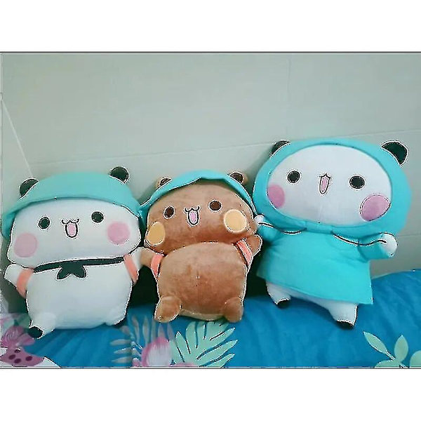 Söta Bubu och Dudu Panda plyschleksak tecknad Panda björn plyschdocka Kawaii stoppad mjuk kuddleksaker G E 36cm