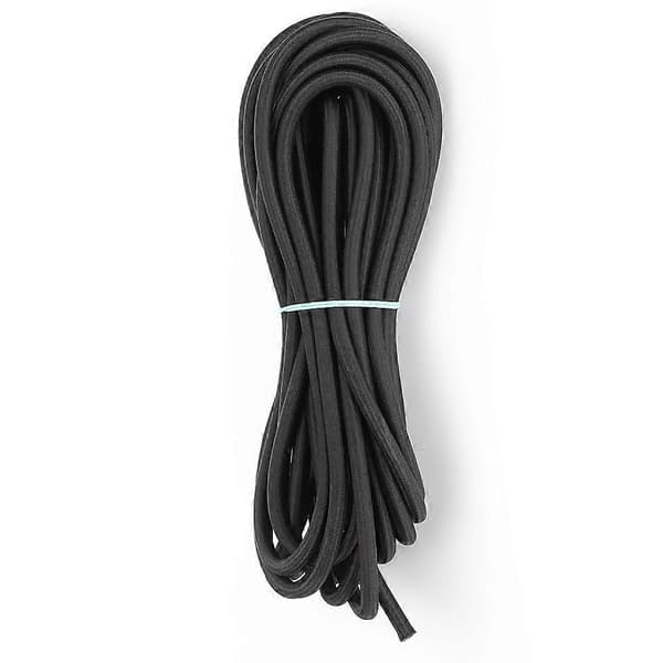 7 mm 10 m / 32,8 fod rund elastiksnor med stærk elasticitet til tøj DIY sort