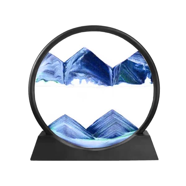 Moving Sand Art Frame 3D Deep Sea Sandscape Decoration Moving Sa blue One-size