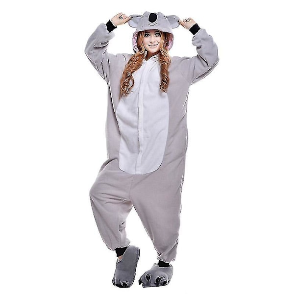 Kigurumi Onesie Pyjamas för Män Kvinnor Unisex Djur Cosplay Kostym för Halloweenfest Blue S