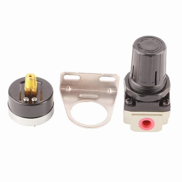 Lufttrykkregulator avlastningsventil 0,05-0,8 MPa kontroller aluminiumslegering med måler 1/4 tomme