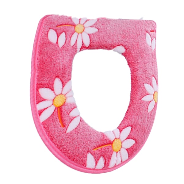 Universal blommig toalettsits för att hålla din toalett varm och pink