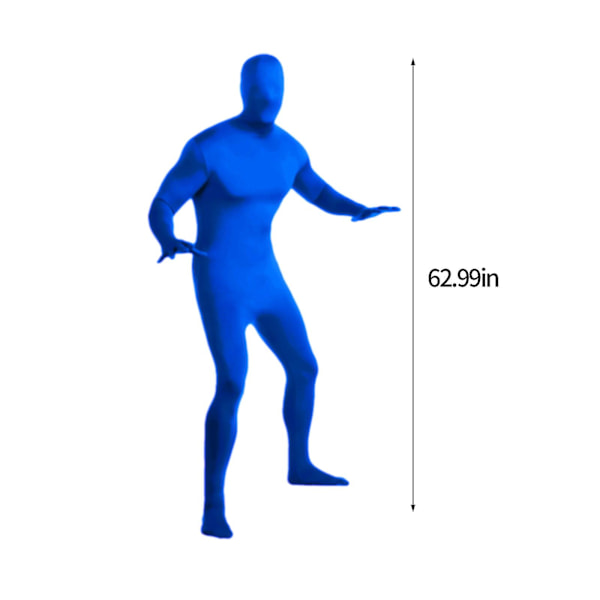 Unisex Spandex Stretch Voksen Kostume Forsvinding Mand Body Suit Karnevalskostumer Dark Blue 155-165cm