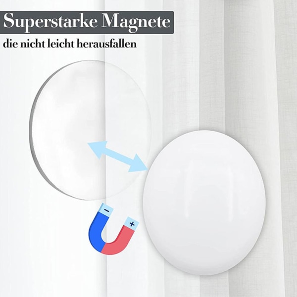 1/10st Magnetisk Gardin Vikter Vattentät Duschdraperi Magne white 1pcs