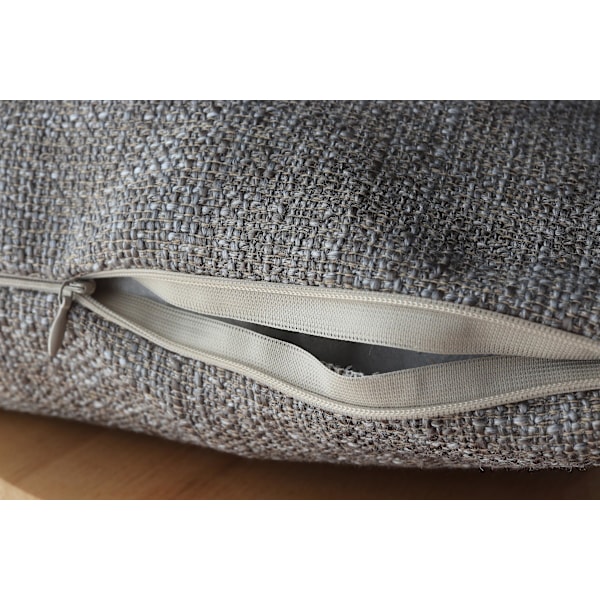 Grå Linned Pyntepudebetræk Gray 10x20 inch - 25x50 cm