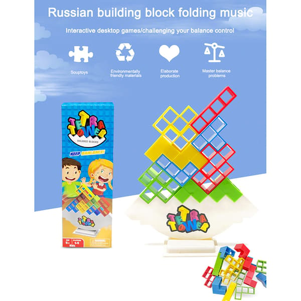 Tetra Tower Game Stacking Blocks Stack Building Blocks Balans Only 16 Blocks