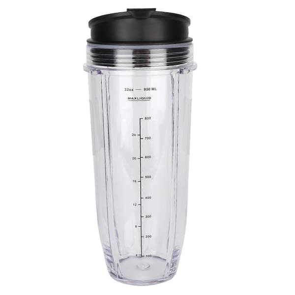 32Oz erstatningskopp med lokk kompatibel med Nutri Ninja Blender Juicer tilbehør
