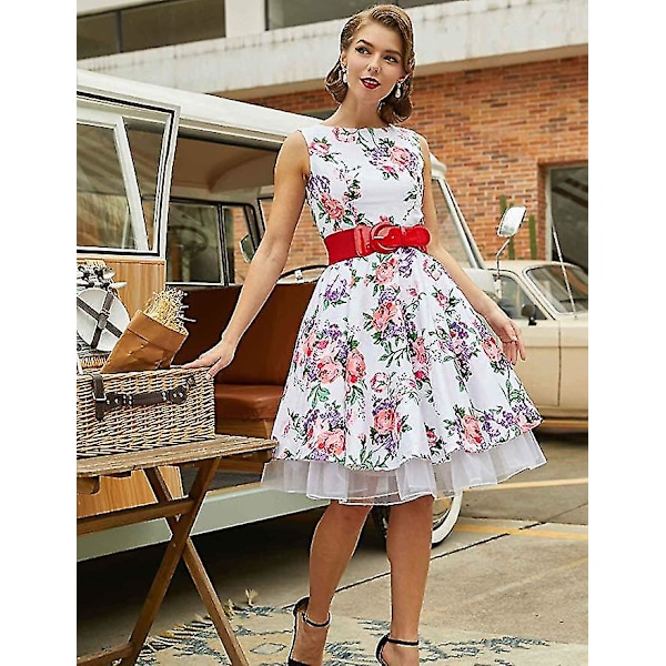 50-talls Cosplay Underskjørt Rockabilly Kjole Crinoline For Dame Bryllup Brude Underskjørt Rockabilly Tutu Snngv Rose M