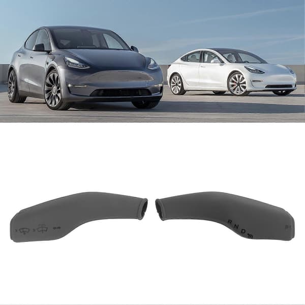 2 STK Rattspakdeksel Silikon Girskiftdeksel Tilbehør Erstatning for Tesla Model 3 Y Grå