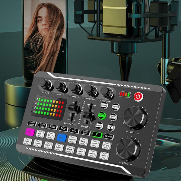 Lydkort Kit Til Livestreaming Engelsk Version Streaming Udstyr Bundle Audio Interface Lyd DJ Mixer Broadcast For