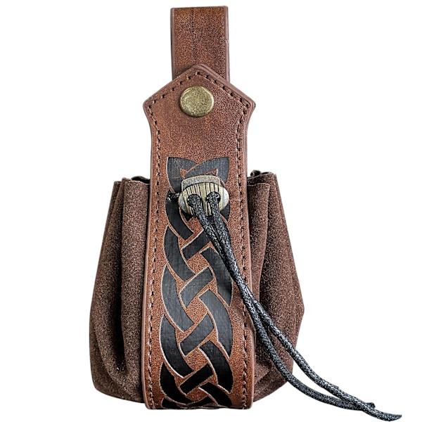 Medeltida Vintage Pengapåse Väska Kostymtillbehör Män Kvinnor Viking Läder Dragkedja Väska Myntplånbok 7 One Size-Medieval