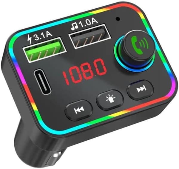 Bluetooth bil FM-sender, 38W PD og QC3.0 rask billader,