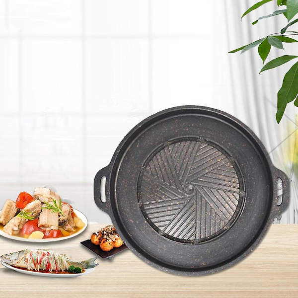 Runda grillpannor Non Stick aluminiumlegering Shabu-grillad pankoreansk kassettgrill 10pcs