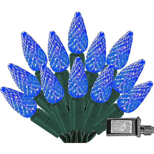C6 julbelysning. 100 Led 33 Ft Fairy Lights med 8 lägen Lights Outdoor Utdragbar vattentät sträng