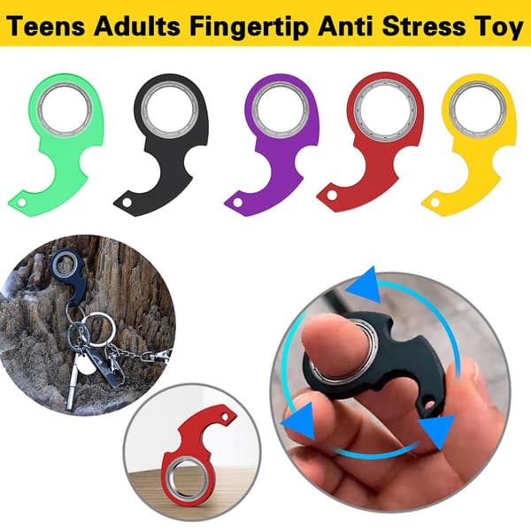 Nøkkelring Fidget Spinner Yellow