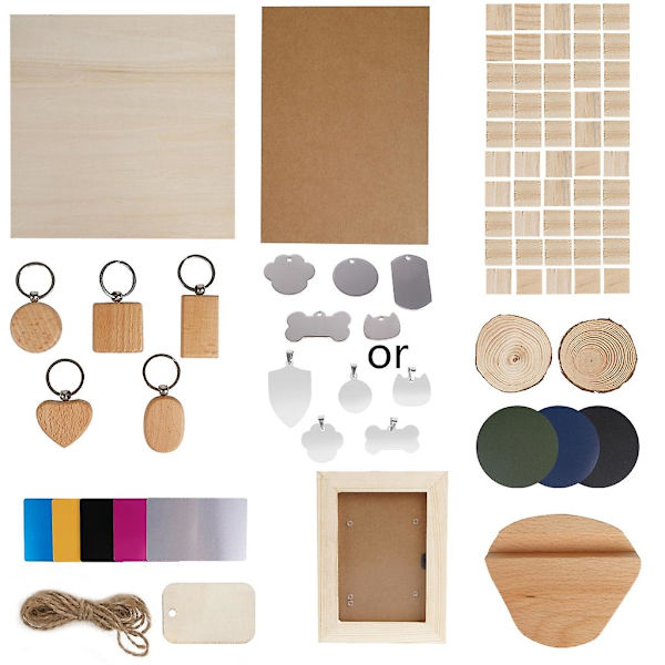 Lasergravyr Material Kit Plywood Visitkort Fotoram Utbildning Pussel