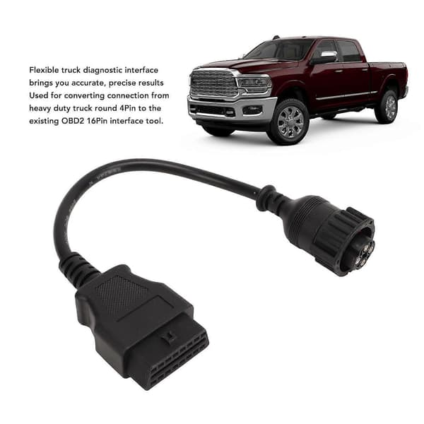 Lastbil Diagnose Interface Hun 16Pin OBD2 4Pin Adapterkabel til Automotive Diagnostisk Værktøj