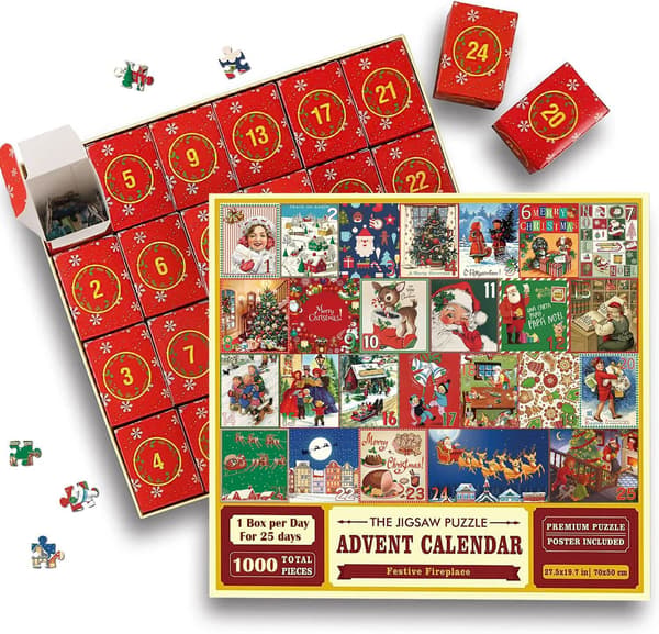 Jul adventskalender pussel DIY-leksak för barn 1000st