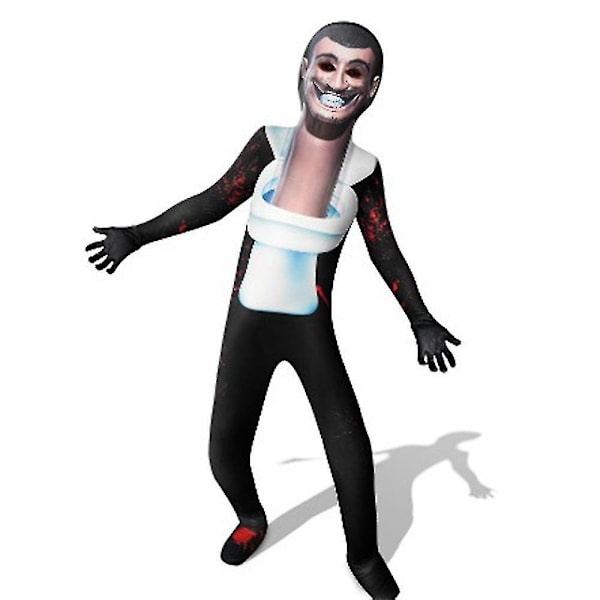 4-9 År Barn Skibidi Toalett Cosplay Kostyme Tv Mann Kameramann Speakerman Halloween Fest E2 4-5 years old