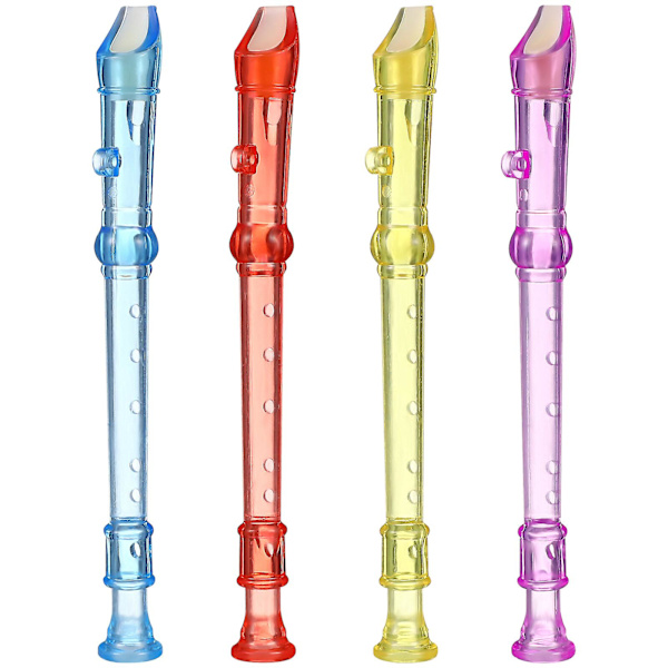 12 st Sopranblockflöjter Transparenta Flöjter Musikinstrument Tidig Utbildning Utveckla Blockflöjter Musikaliska Pedagogiska Leksaker För Barn As Shown 12PCS
