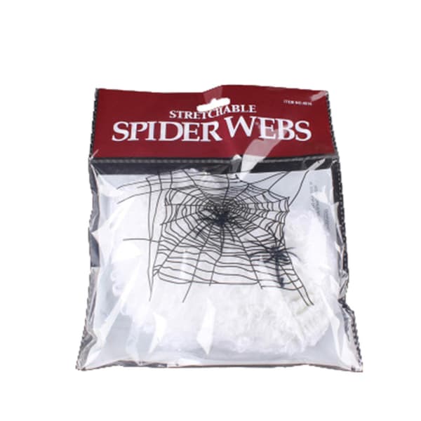 Realistisk Elastisk Spindelvev Halloween Festrekvisitter Spøkelseshus Dekor Y White 100g