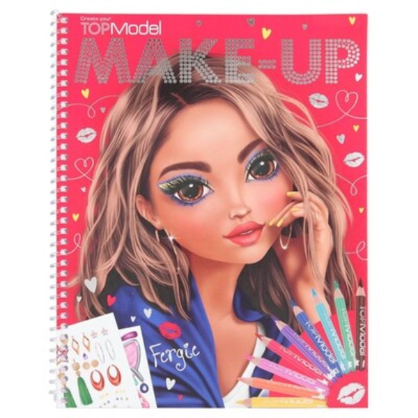 TOP Model MAKE UP Designbok Pyssel Smink Bok med stickers 2023 R