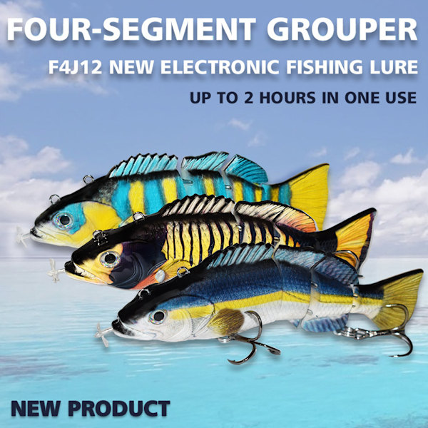 Elektriskt bete Simning Robotsegment Fiskedrag USB Laddning Simbete qd 0.2