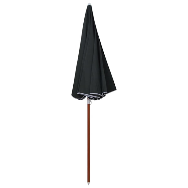 vidaXL Parasoll med stålstång 240 cm antracit silver