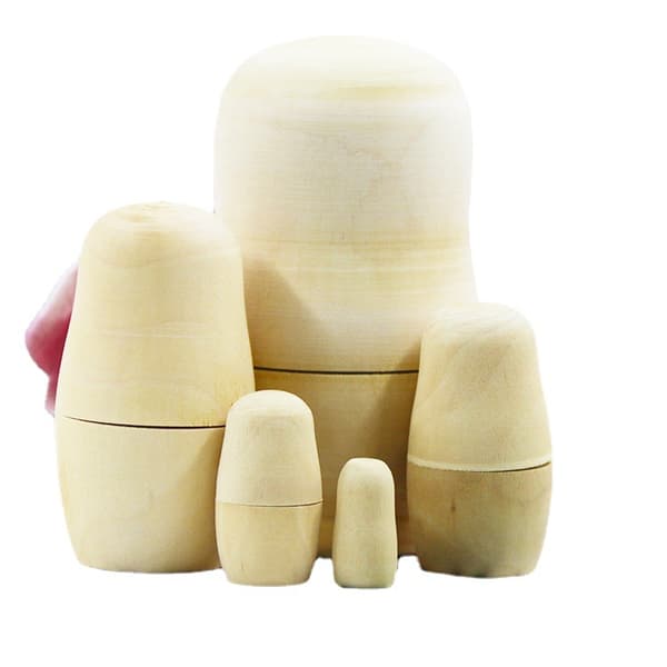 Umalte Russiske Dukker Nesting Egg x5 Lag Tre DIY Nesting