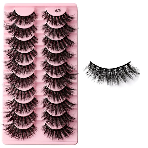 Nya fransar Mink Lösögonfransar Naturligt utseende Wispy Clear lash Band alska ögonfransar luffiga 3D Curly Strip Cat Eye ransar F