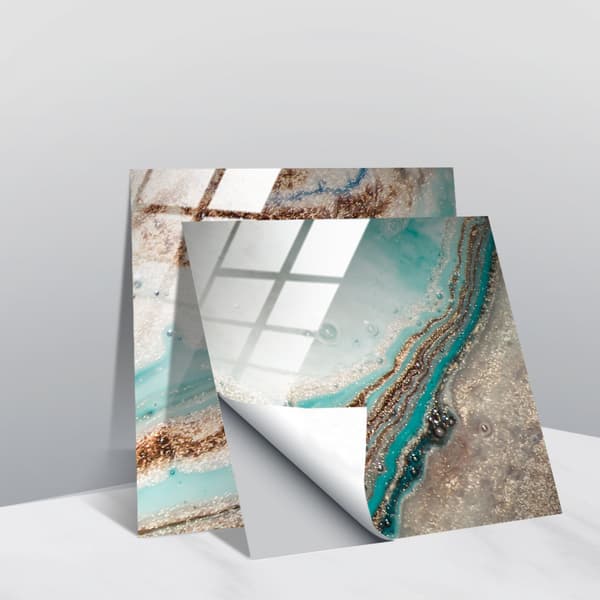 #Pakke med 10 keramiske flisestickers, 10 x 10 cm#