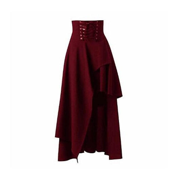 Viktorianisk Burlesk Kjol Gotisk Steampunk Korsett Kostym Punk Svart Bustle Kjolar C5 S-punk skirt