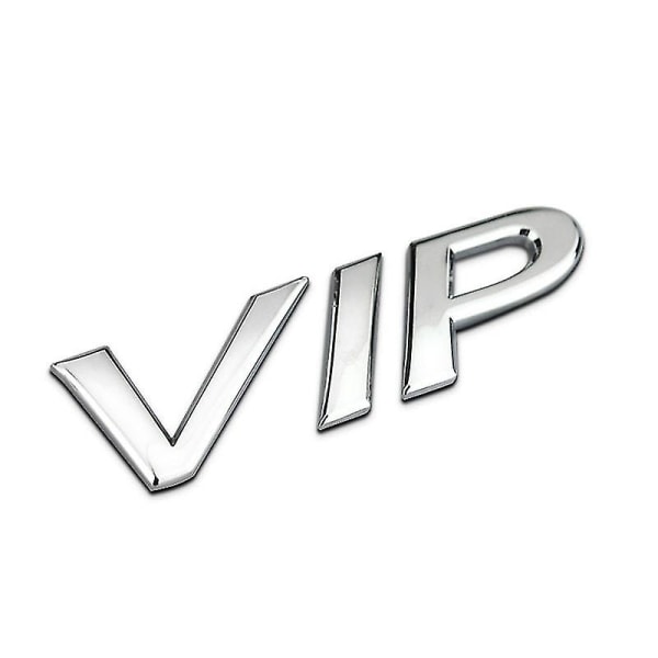 Bil Krom Motorhuv Emblem 3d Logo Alfabet Klistermärke För Toyota Fortuner Tillbehör Vip VIP