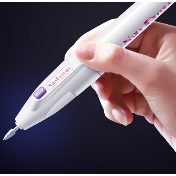 Enkel och portabel nagellacksmaskin Pen typ nagellacksmaskin Batteri elektrisk