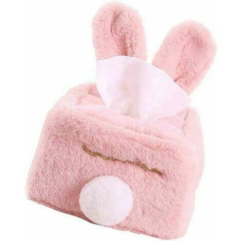Tissue Box, Plush Rabbit Tissue Box Storage Tray Napkin Holder Storage Home Decor Easter Square