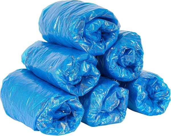 Paketet med 100 Vattentäta Engångs Premium Polyeten Skoskydd