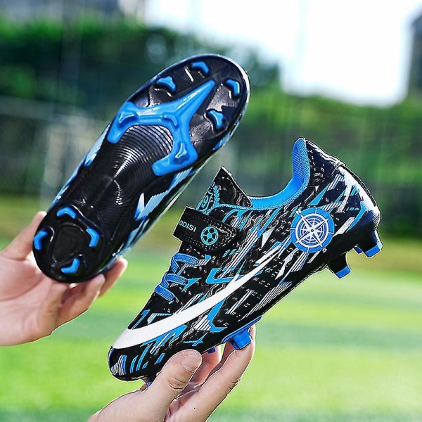 Fotballsko for barn og ungdom, kunstgress, innendørs fotball, fritid, utendørs sport X1577a BlackBlue 29