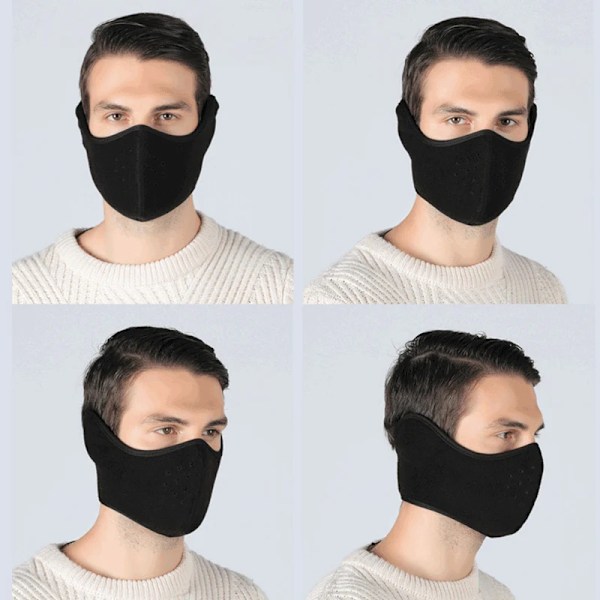 2 stk Vinter Balaclava Halv Ansiktsmaske Utendørs Skimaske Sykling Varm Maske Hodeplagg Fleece Termisk Vindtett Maske Ørebeskyttelse Skjerf qd