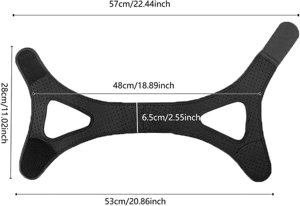 Justerbar Anti-Snork Chin Strap, Sort Anti-Snork Strap, Til Mig